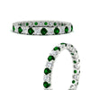 Load image into Gallery viewer, perfect-bezel-set-0.90-carat-round-diamond-and-emerald-eternity-wedding-band-in-white-gold-FD8072ROBGEMGRANGLE53-0.90CT-NL-WG?v=1751956593