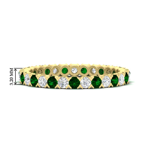 perfect-bezel-set-0.90-carat-round-diamond-and-emerald-eternity-wedding-band-in-yellow-gold-FD8072ROBGEMGR-0.90CT-NL-YG-HW?v=1751956596