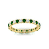 Load image into Gallery viewer, perfect-bezel-set-0.90-carat-round-diamond-and-emerald-eternity-wedding-band-in-yellow-gold-FD8072ROBGEMGRANGLE5-0.90CT-NL-YG?v=1751956596