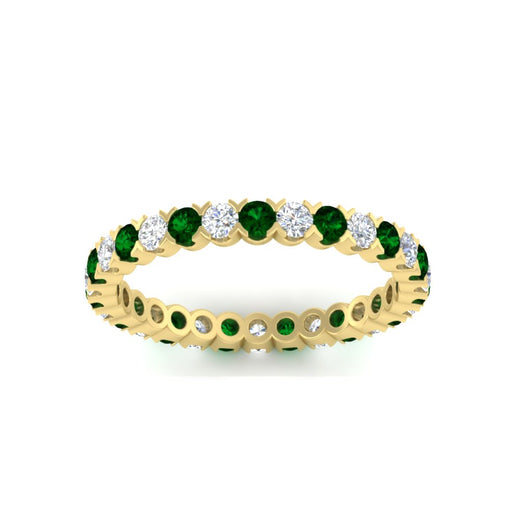 perfect-bezel-set-0.90-carat-round-diamond-and-emerald-eternity-wedding-band-in-yellow-gold-FD8072ROBGEMGRANGLE5-0.90CT-NL-YG?v=1751956596