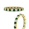 Load image into Gallery viewer, perfect-bezel-set-0.90-carat-round-diamond-and-emerald-eternity-wedding-band-in-yellow-gold-FD8072ROBGEMGRANGLE53-0.90CT-NL-YG?v=1751956596