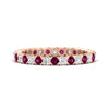 Load image into Gallery viewer, perfect-bezel-set-0.90-carat-round-diamond-and-pink-sapphire-eternity-wedding-band-in-rose-gold-FD8072ROBGSADRPI-0.90CT-NL-RG?v=1751956590