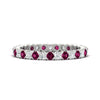 Load image into Gallery viewer, perfect-bezel-set-0.90-carat-round-diamond-and-pink-sapphire-eternity-wedding-band-in-white-gold-FD8072ROBGSADRPI-0.90CT-NL-WG?v=1751956593