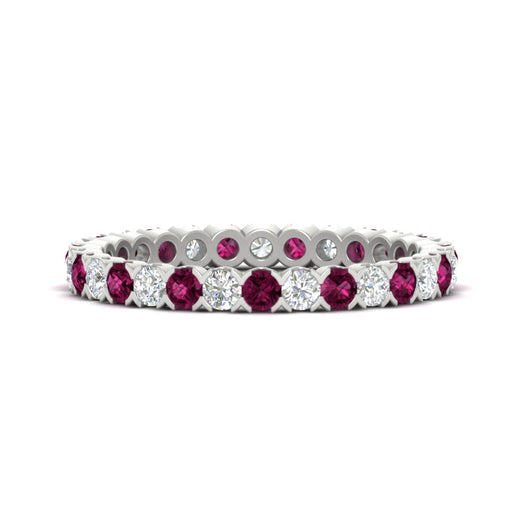 perfect-bezel-set-0.90-carat-round-diamond-and-pink-sapphire-eternity-wedding-band-in-white-gold-FD8072ROBGSADRPI-0.90CT-NL-WG?v=1751956593