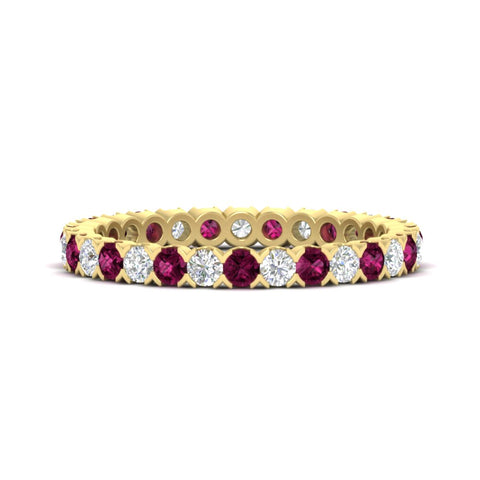 perfect-bezel-set-0.90-carat-round-diamond-and-pink-sapphire-eternity-wedding-band-in-yellow-gold-FD8072ROBGSADRPI-0.90CT-NL-YG?v=1751956595