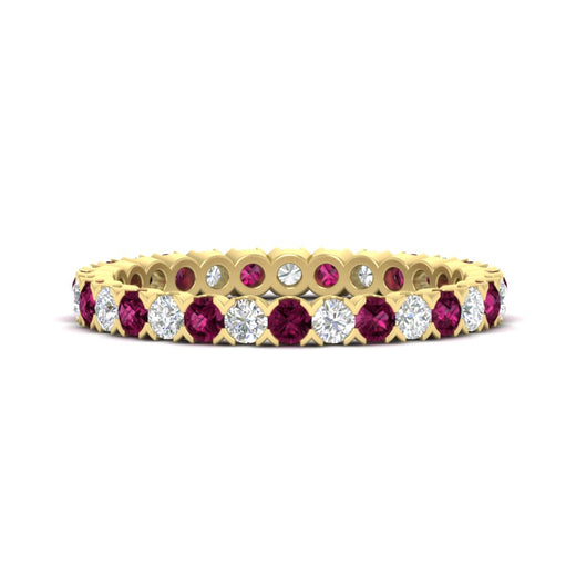 perfect-bezel-set-0.90-carat-round-diamond-and-pink-sapphire-eternity-wedding-band-in-yellow-gold-FD8072ROBGSADRPI-0.90CT-NL-YG?v=1751956595