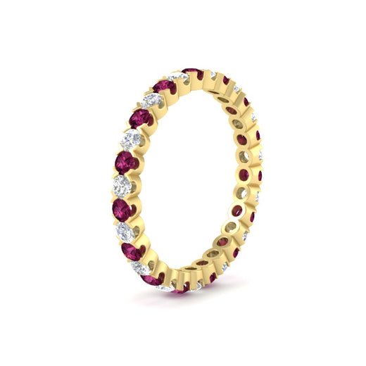 perfect-bezel-set-0.90-carat-round-diamond-and-pink-sapphire-eternity-wedding-band-in-yellow-gold-FD8072ROBGSADRPIANGLE2-0.90CT-NL-YG?v=1751956595