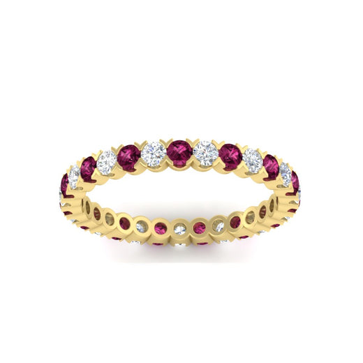 perfect-bezel-set-0.90-carat-round-diamond-and-pink-sapphire-eternity-wedding-band-in-yellow-gold-FD8072ROBGSADRPIANGLE5-0.90CT-NL-YG?v=1751956595