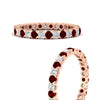 Load image into Gallery viewer, perfect-bezel-set-0.90-carat-round-diamond-and-ruby-eternity-wedding-band-in-rose-gold-FD8072ROBGRUDRANGLE3-0.90CT-NL-RG?v=1751956591