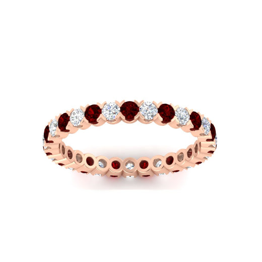 perfect-bezel-set-0.90-carat-round-diamond-and-ruby-eternity-wedding-band-in-rose-gold-FD8072ROBGRUDRANGLE5-0.90CT-NL-RG?v=1751956591