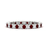 Load image into Gallery viewer, perfect-bezel-set-0.90-carat-round-diamond-and-ruby-eternity-wedding-band-in-white-gold-FD8072ROBGRUDR-0.90CT-NL-WG?v=1751956593