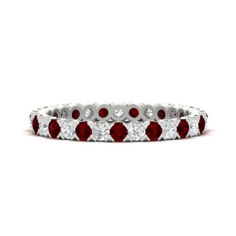 perfect-bezel-set-0.90-carat-round-diamond-and-ruby-eternity-wedding-band-in-white-gold-FD8072ROBGRUDR-0.90CT-NL-WG?v=1751956593