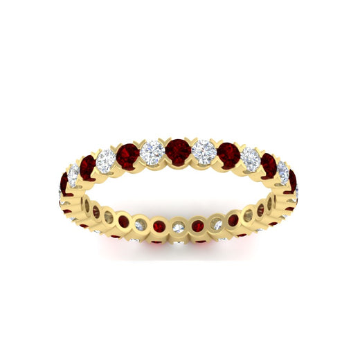 perfect-bezel-set-0.90-carat-round-diamond-and-ruby-eternity-wedding-band-in-yellow-gold-FD8072ROBGRUDRANGLE5-0.90CT-NL-YG?v=1751956596