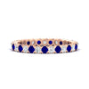 Load image into Gallery viewer, perfect-bezel-set-0.90-carat-round-diamond-and-sapphire-eternity-wedding-band-in-rose-gold-FD8072ROBGSABL-0.90CT-NL-RG?v=1751956589
