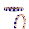 Load image into Gallery viewer, perfect-bezel-set-0.90-carat-round-diamond-and-sapphire-eternity-wedding-band-in-rose-gold-FD8072ROBGSABLANGLE3-0.90CT-NL-RG?v=1751956590