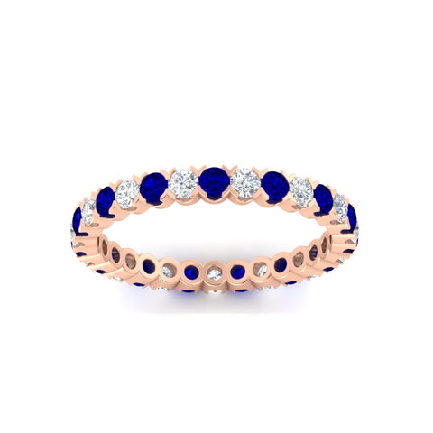 perfect-bezel-set-0.90-carat-round-diamond-and-sapphire-eternity-wedding-band-in-rose-gold-FD8072ROBGSABLANGLE5-0.90CT-NL-RG?v=1751956590