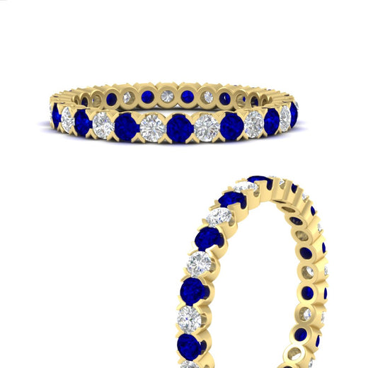 perfect-bezel-set-0.90-carat-round-diamond-and-sapphire-eternity-wedding-band-in-yellow-gold-FD8072ROBGSABLANGLE3-0.90CT-NL-YG?v=1751956595