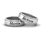 Load image into Gallery viewer, Personalized Gay Wedding Band With Diamonds
