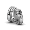 Thumbnail 14 - Personalized Gay Wedding Band With Diamonds