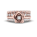 Thumbnail 1 - petal-solitaire-ring-with-stacked-band-in-FD10161-NL-RG