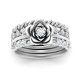 Thumbnail 5 - petal-solitaire-ring-with-stacked-band-in-FD10161-NL-WG