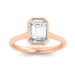Load image into Gallery viewer, Emerald Cut Petite Bezel Solitaire Engagement Ring
