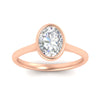 Load image into Gallery viewer, Oval Shaped Petite Bezel Solitaire Engagement Ring
