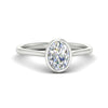 Load image into Gallery viewer, Oval Shaped Petite Bezel Solitaire Engagement Ring