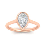 Load image into Gallery viewer, Pear Shaped Petite Bezel Solitaire Engagement Ring
