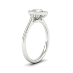 Load image into Gallery viewer, Pear Shaped Petite Bezel Solitaire Engagement Ring
