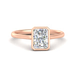 Load image into Gallery viewer, Radiant Cut Petite Bezel Solitaire Engagement Ring
