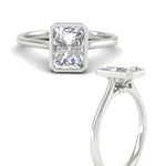 Load image into Gallery viewer, Radiant Cut Petite Bezel Solitaire Engagement Ring
