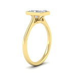 Load image into Gallery viewer, Radiant Cut Petite Bezel Solitaire Engagement Ring
