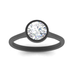Load image into Gallery viewer, Round Cut Petite Bezel Solitaire Engagement Ring
