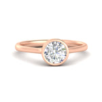 Load image into Gallery viewer, Round Cut Petite Bezel Solitaire Engagement Ring
