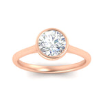 Load image into Gallery viewer, Round Cut Petite Bezel Solitaire Engagement Ring

