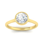 Load image into Gallery viewer, Round Cut Petite Bezel Solitaire Engagement Ring
