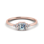 Load image into Gallery viewer, petite-bezel-set-asscher-cut-diamond-engagement-ring-in-rose-gold-FD9175ASR-NL-RG
