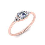 Load image into Gallery viewer, petite-bezel-set-asscher-cut-diamond-engagement-ring-in-rose-gold-FD9175ASRANGLE2-NL-RG

