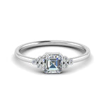 Load image into Gallery viewer, petite-bezel-set-asscher-cut-diamond-engagement-ring-in-white-gold-FD9175ASR-NL-WG
