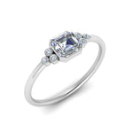 Load image into Gallery viewer, petite-bezel-set-asscher-cut-diamond-engagement-ring-in-white-gold-FD9175ASRANGLE2-NL-WG
