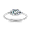 Load image into Gallery viewer, petite-bezel-set-asscher-cut-diamond-engagement-ring-in-white-gold-FD9175ASRANGLE5-NL-WG