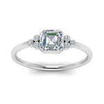 Load image into Gallery viewer, petite-bezel-set-asscher-cut-diamond-engagement-ring-in-white-gold-FD9175ASRANGLE5-NL-WG
