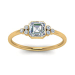 Load image into Gallery viewer, petite-bezel-set-asscher-cut-diamond-engagement-ring-in-yellow-gold-FD9175ASRANGLE5-NL-YG
