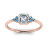 Load image into Gallery viewer, petite-bezel-set-asscher-cut-diamond-engagement-ring-with-blue-topaz-in-rose-gold-FD9175ASRGICBLTOANGLE5-NL-RG