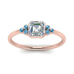 Load image into Gallery viewer, petite-bezel-set-asscher-cut-diamond-engagement-ring-with-blue-topaz-in-rose-gold-FD9175ASRGICBLTOANGLE5-NL-RG
