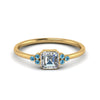 Load image into Gallery viewer, petite-bezel-set-asscher-cut-diamond-engagement-ring-with-blue-topaz-in-yellow-gold-FD9175ASRGICBLTO-NL-YG