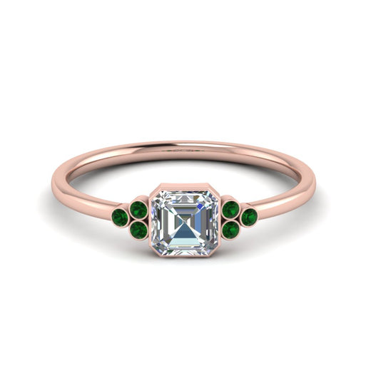 petite-bezel-set-asscher-cut-diamond-engagement-ring-with-emerald-in-rose-gold-FD9175ASRGEMGR-NL-RG