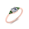 Load image into Gallery viewer, petite-bezel-set-asscher-cut-diamond-engagement-ring-with-emerald-in-rose-gold-FD9175ASRGEMGRANGLE2-NL-RG