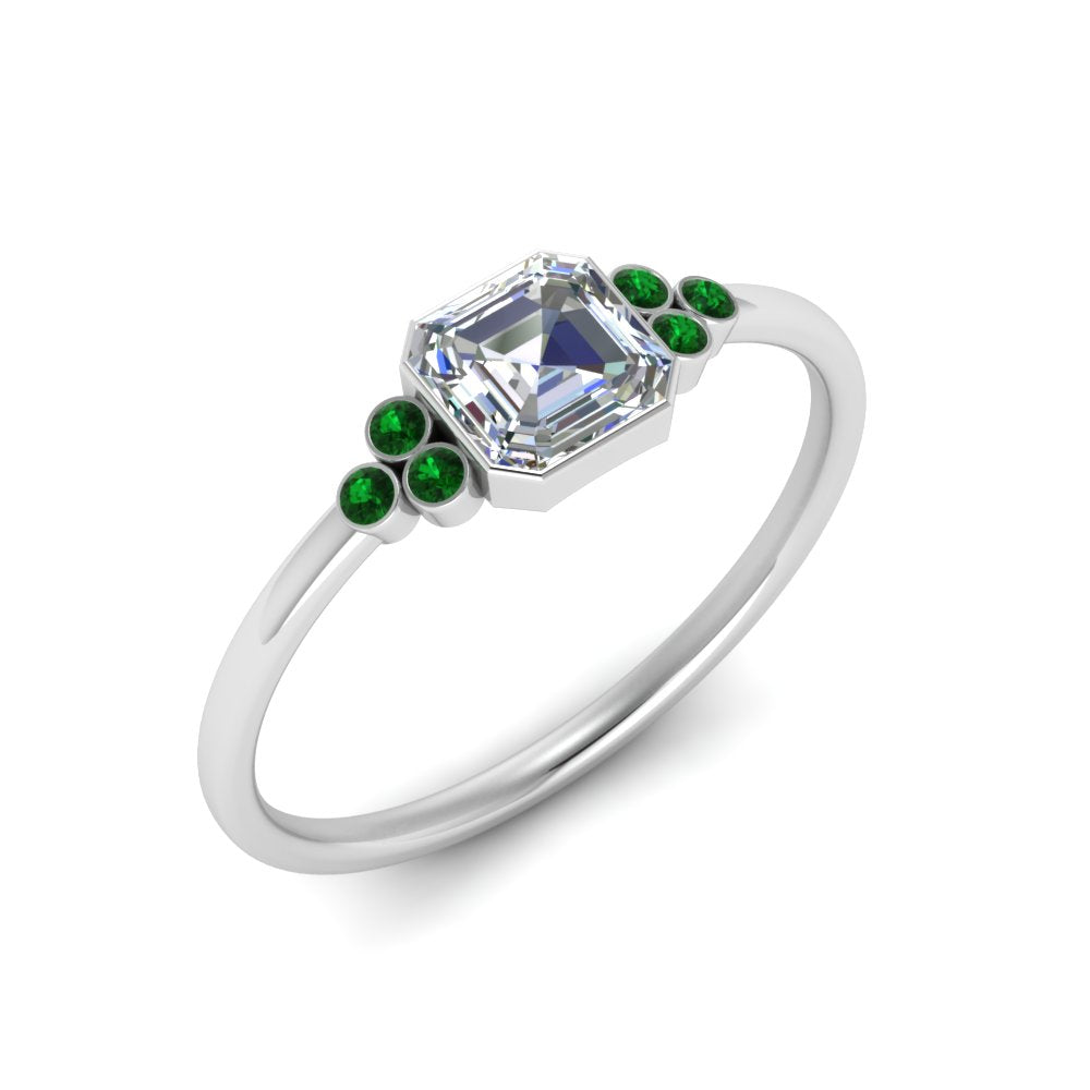 petite-bezel-set-asscher-cut-diamond-engagement-ring-with-emerald-in-white-gold-FD9175ASRGEMGRANGLE2-NL-WG